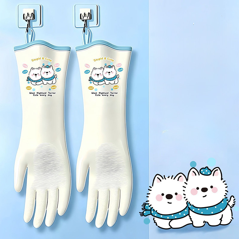 Dish Glove Rubber - Nitrile Dishwashing Gloves Thick Waterproof Comfort