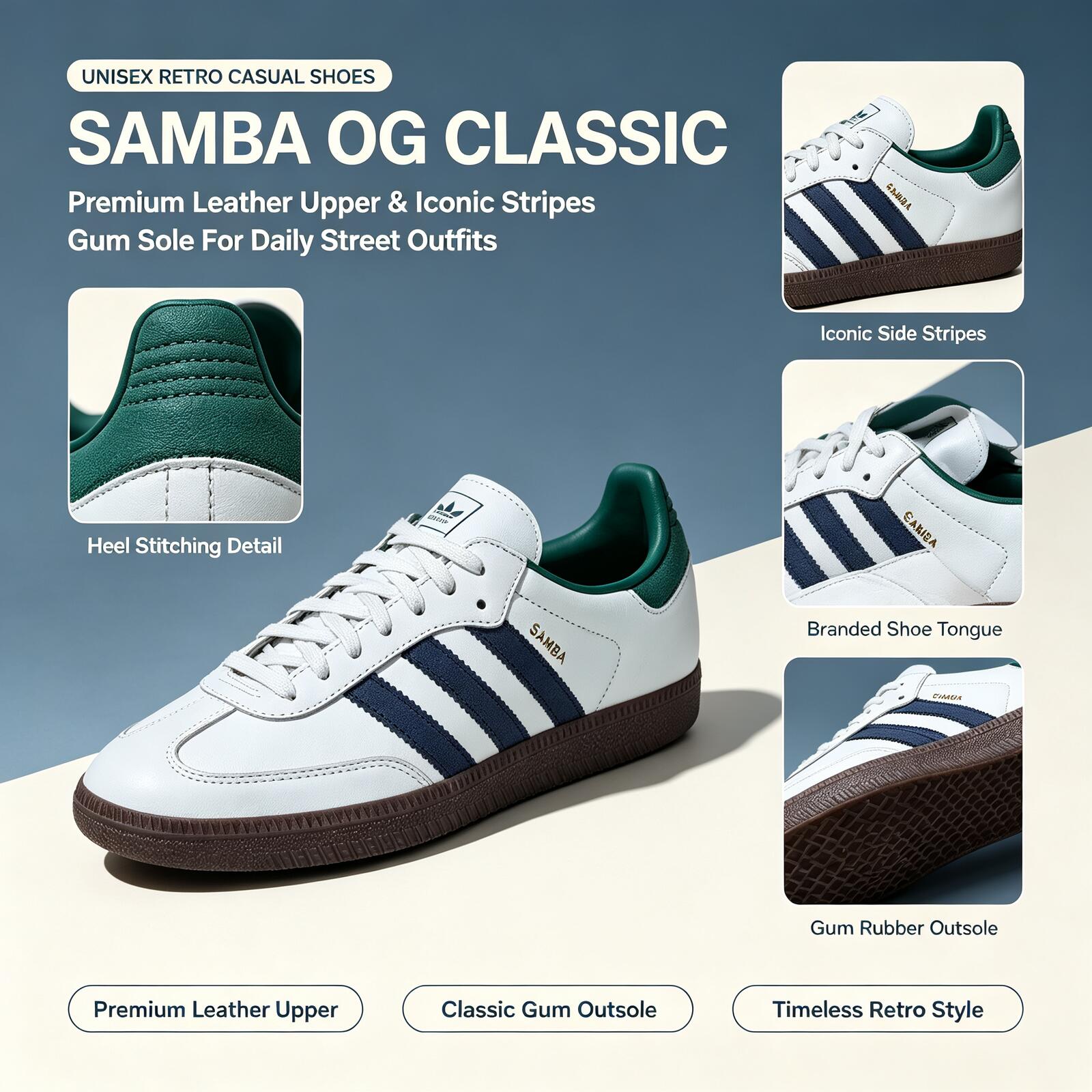 Official Adidas Genuine SAMBA  - Adidas Shoes Samba ulasan dan harga