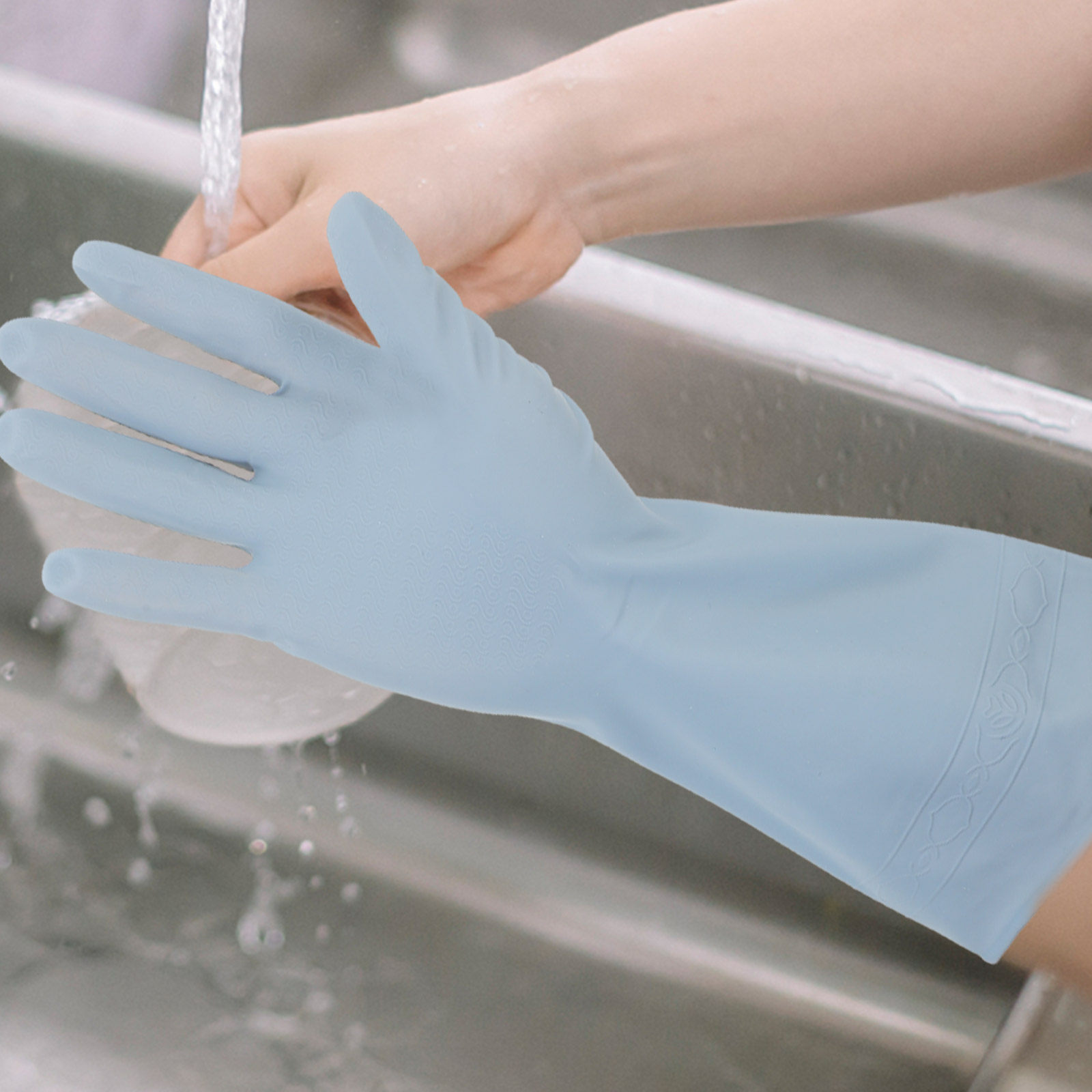 3Pairs Waterproof Rubber Kitch - Dish Glove Rubber ulasan dan harga