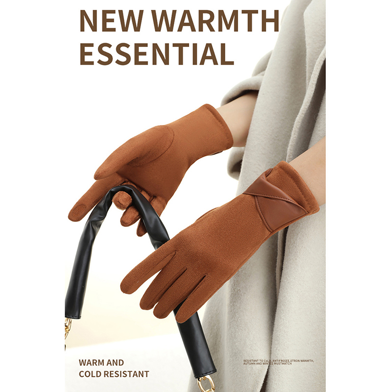 1 Pair Suede Gloves For Women  - Leather Driving Glove ulasan dan harga