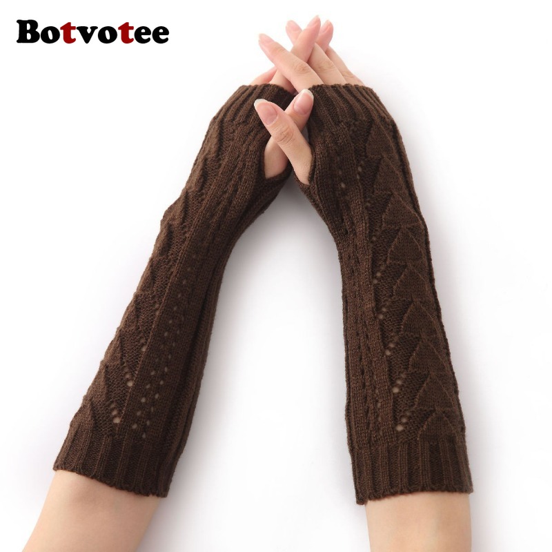 Botvotee for Women Winter Knit - Fingerless Glove Knit ulasan dan harga