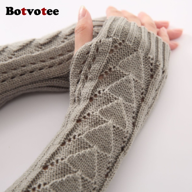 Botvotee for Women Winter Knit - Fingerless Glove Knit ulasan dan harga