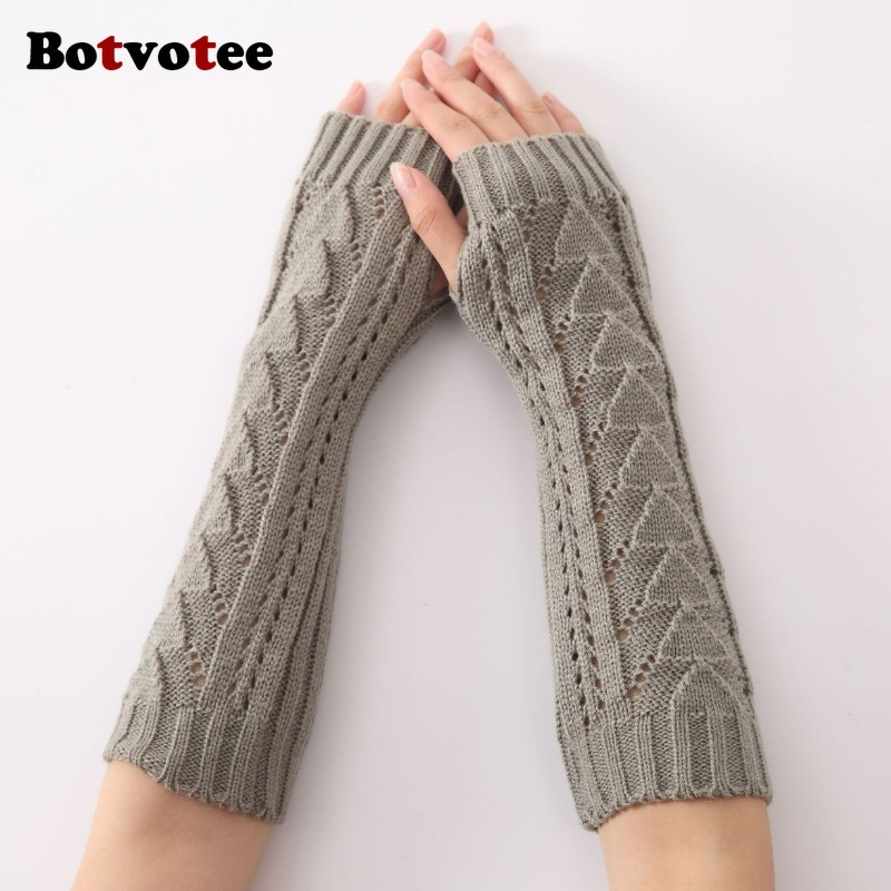 Botvotee for Women Winter Knit - Fingerless Glove Knit ulasan dan harga