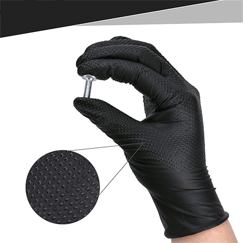 Heavy Duty Black Nitrile Glove - Nitrile Mechanic Glove ulasan dan harga
