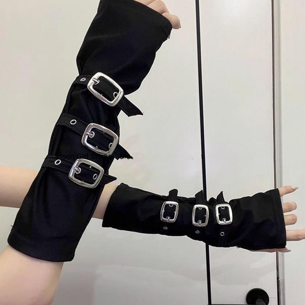 Goth Arm Warmers Fingerless Gl - Fingerless Glove Knit ulasan dan harga