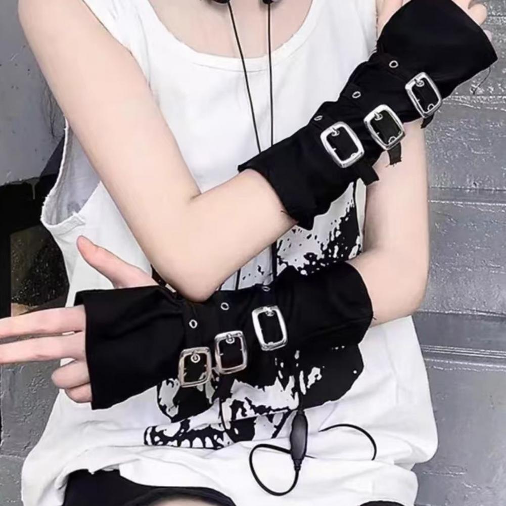Goth Arm Warmers Fingerless Gl - Fingerless Glove Knit ulasan dan harga
