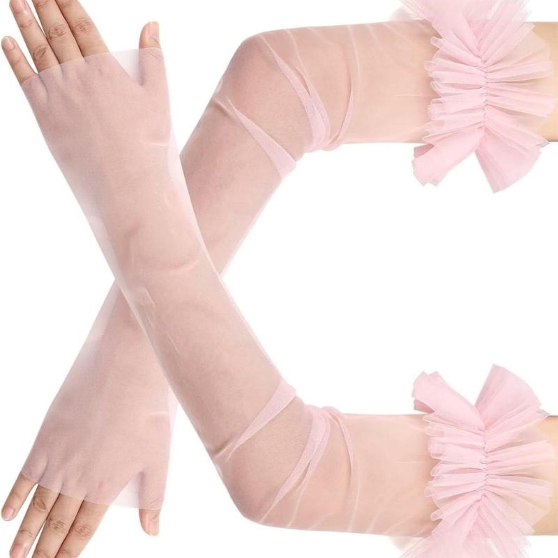 Elegant Wedding Sheer Arm Slee - Fingerless Glove Knit ulasan dan harga