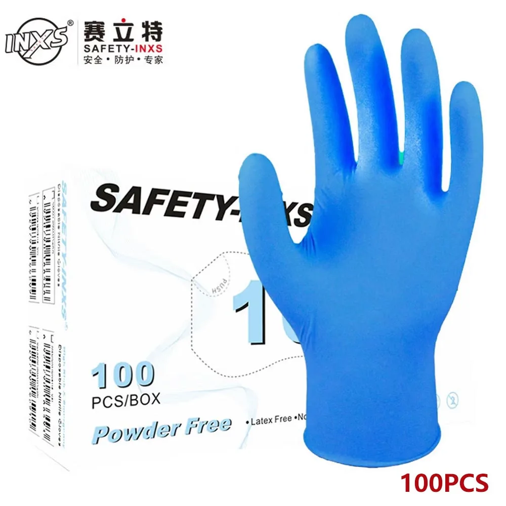 100 PCS Blue Nitrile Exam Glov - Exam Glove Nitrile ulasan dan harga