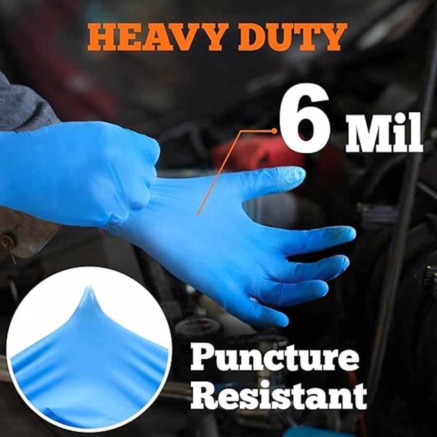 100pcs Heavy Duty Nitrile Disp - Rubber Glove Cleaning ulasan dan harga
