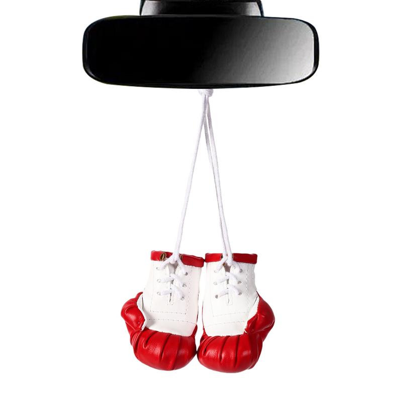 Car Boxing Gloves Pendant Mini - Leather Driving Glove ulasan dan harga